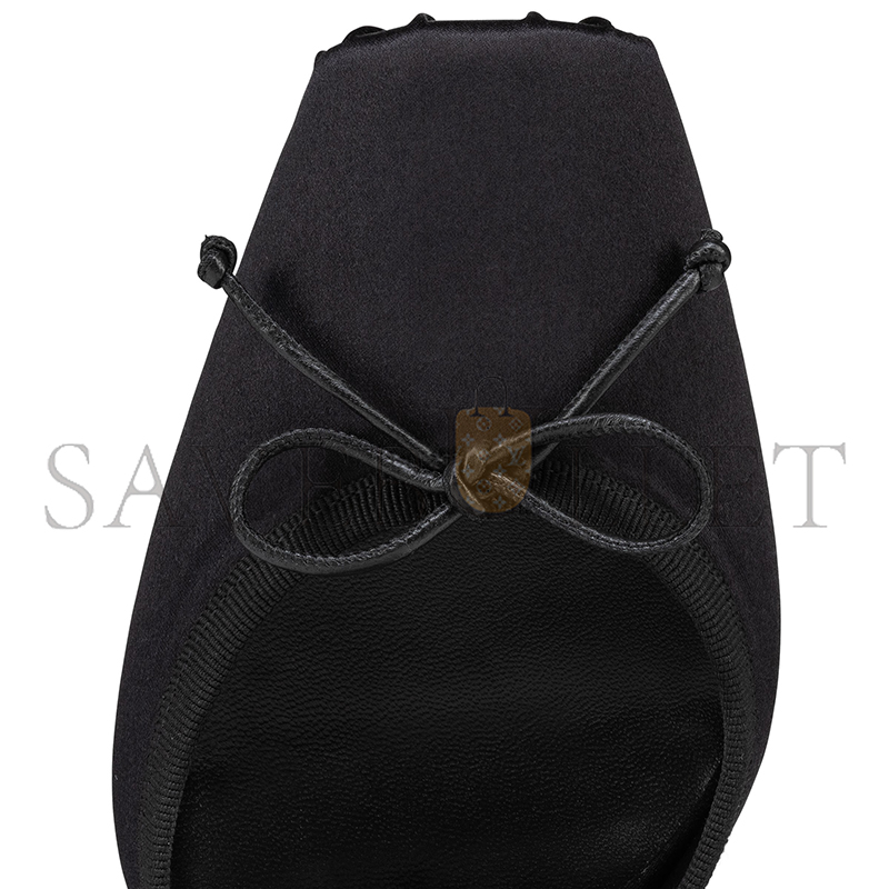 Ch**an louboutin cassia lace up100 mm strappy pumps crepe satin black women 1250498b439